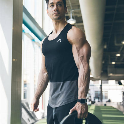 Men Patchwork Gyms Vest