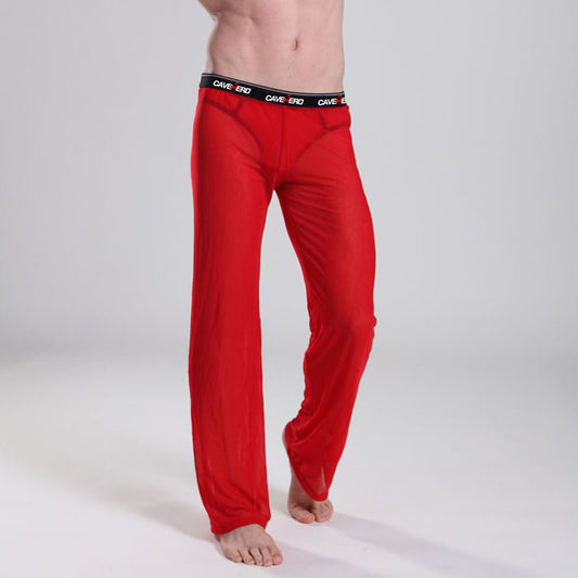 Thin Transparent Mesh Trousers Sports Casual Men