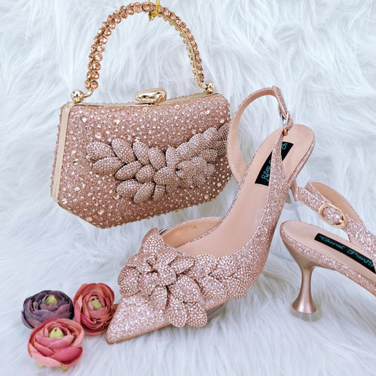 Cross-border Ladies Party Shoes With Bag