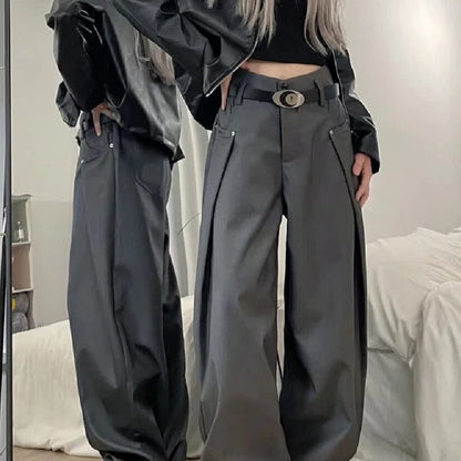 Ladies New Smooth Straight-leg Trousers