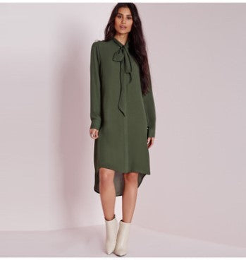 European and American fashion style loose long shirts, long-sleeved blouses