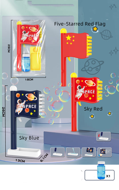 18 Holes Space Flag Soap  Blower