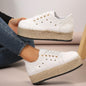 Lace Loop Round Toe Shoes