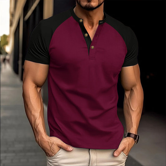 Slim-fit Breathable Round Neck Short-sleeved T-shirt
