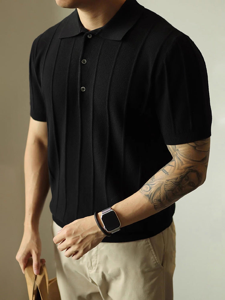 American T-shirt Young Solid Color BASIC Top Men