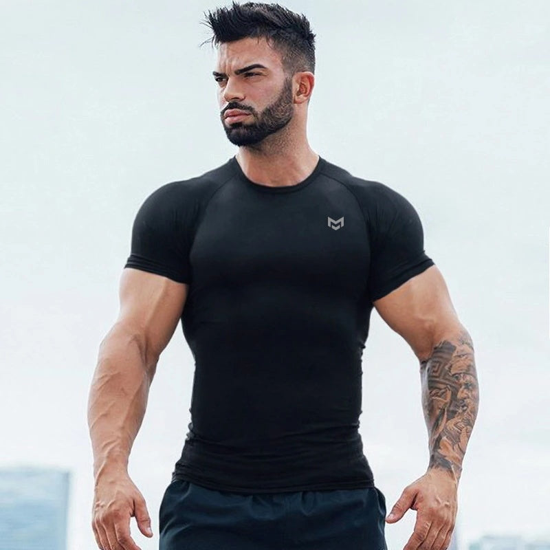 Quick-Dry Elastic Gym Short Sleeve Top