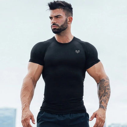 Quick-Dry Elastic Gym Short Sleeve Top
