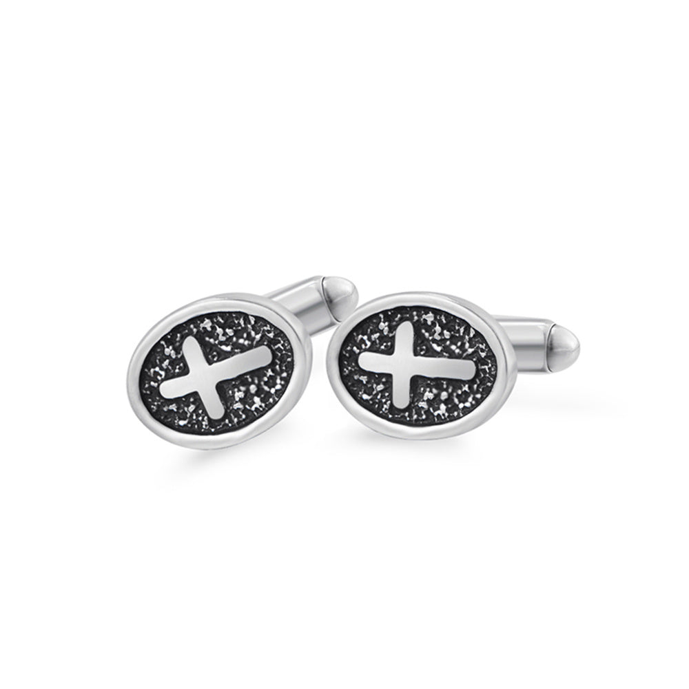 Oval Cross Cufflinks