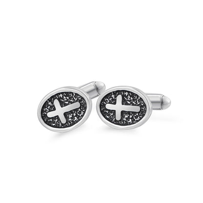 Oval Cross Cufflinks