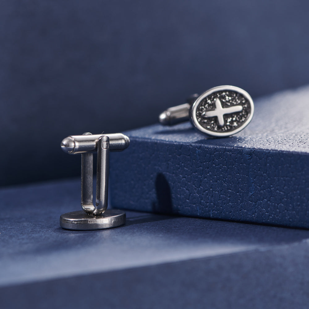 Oval Cross Cufflinks
