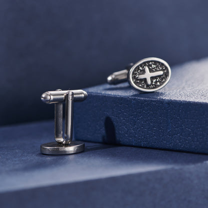Oval Cross Cufflinks