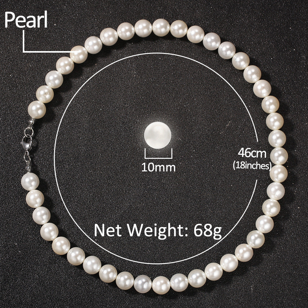 Cross Pearl Necklace