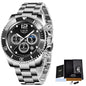 Quartz Watch Men's Sports Waterproof Watch Multi-function Chronograph