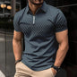 Zipper Digital Printing Short-sleeved T-shirt