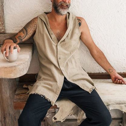 Sleeveless Hooded Vest