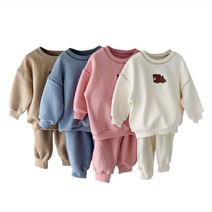 Baby Embroidered Bear Casual Sweater Set