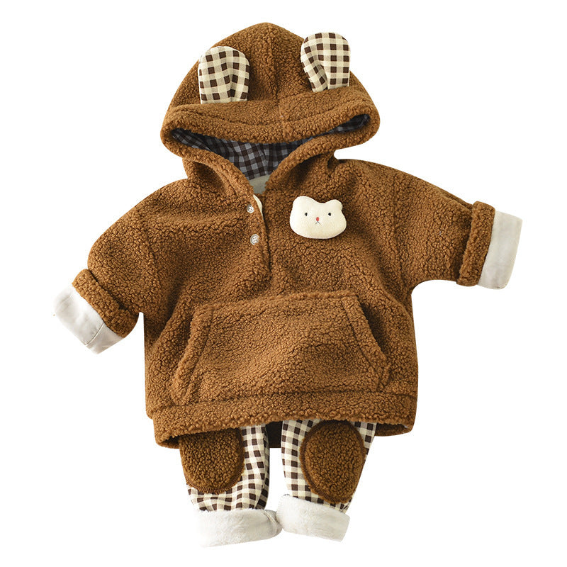 Toddlers Hooded Plush Suit