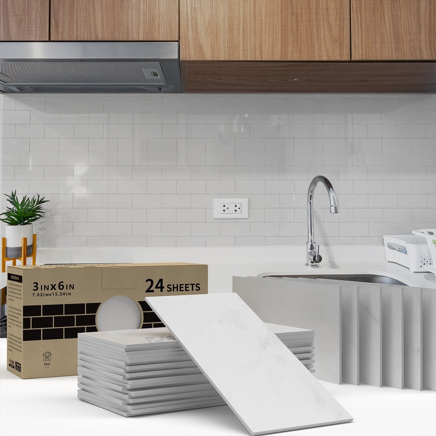 Household Marble Tile P.E.T Wall Sticker