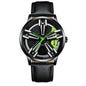 Locomotive Watch Men's  Wheel Three-dimensional Hollow Car