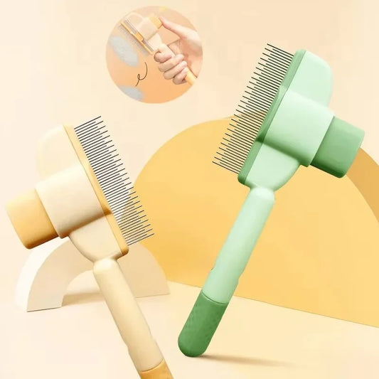 Pet Grooming Brush One-Click Hair Removal