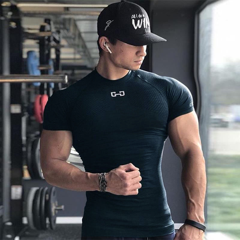 Quick-Dry Elastic Gym Short Sleeve Top