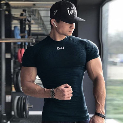 Quick-Dry Elastic Gym Short Sleeve Top