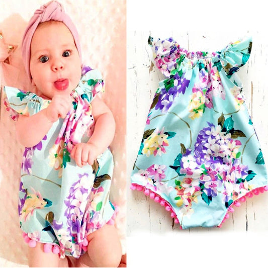 Girls Floral Jumpsuit