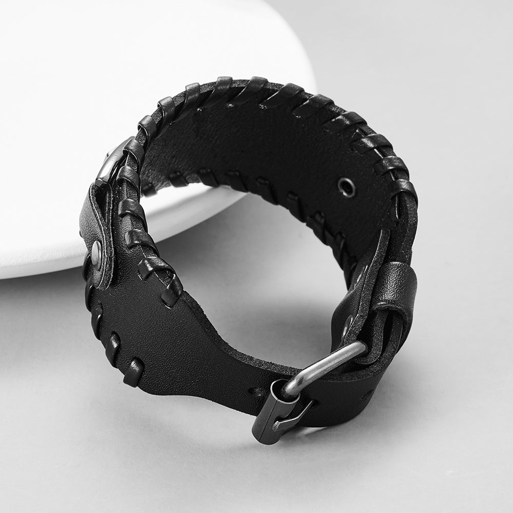 Leather Macrame Bracelet