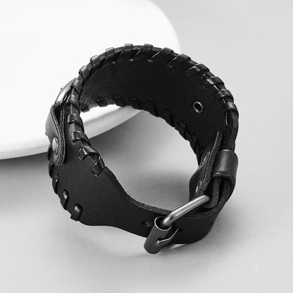 Leather Macrame Bracelet